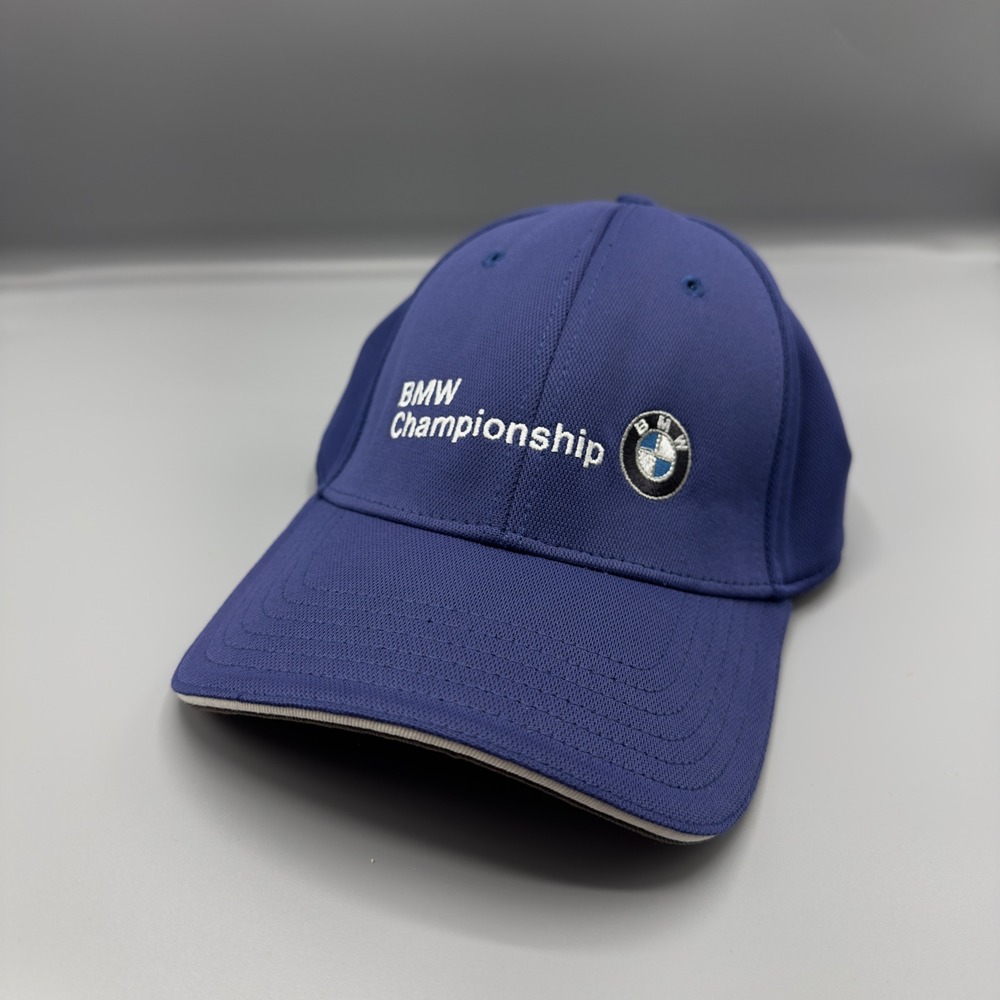 Adidas BMW Championship Golf Hat Blue A-Flex Structured Mesh Performance Cap